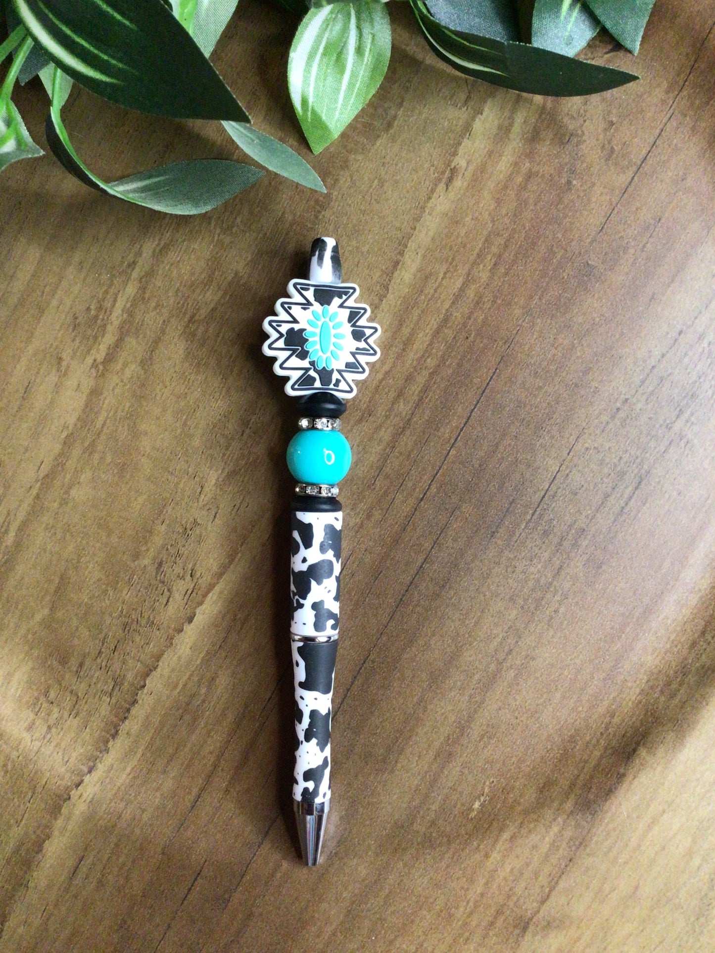 Western Aztec cow print pen