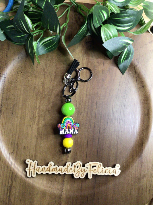 Mom keychain green