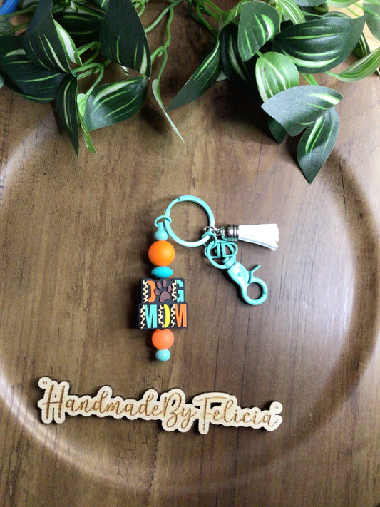 Dog mom keychain