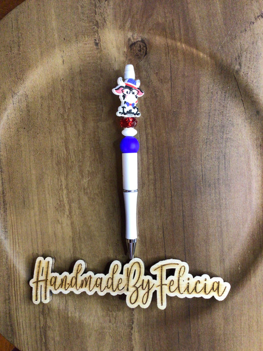 Cute cow patriotic pen
