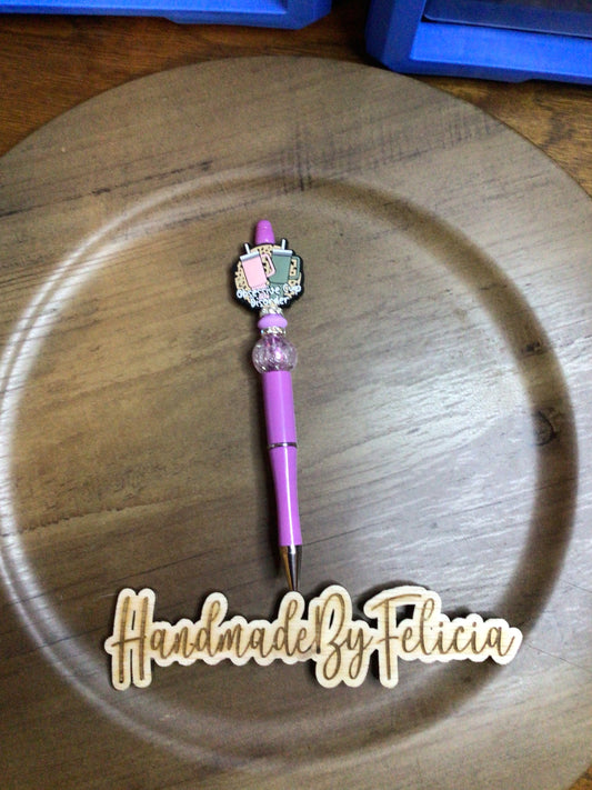 Obsessive cup purple pen