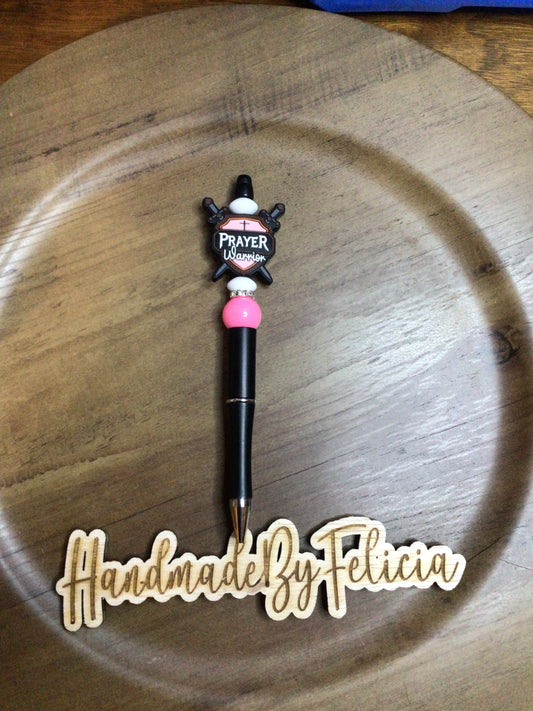 Pink Prayer Warrior black pen