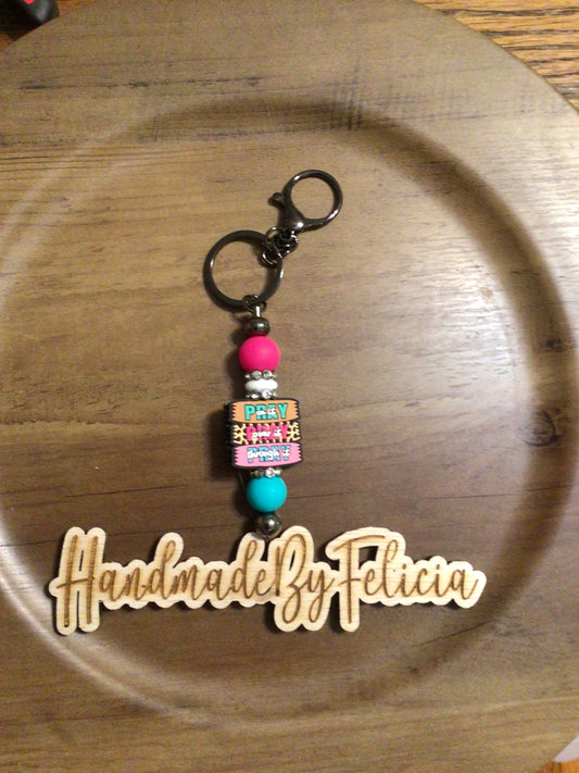 Pray on it keychain