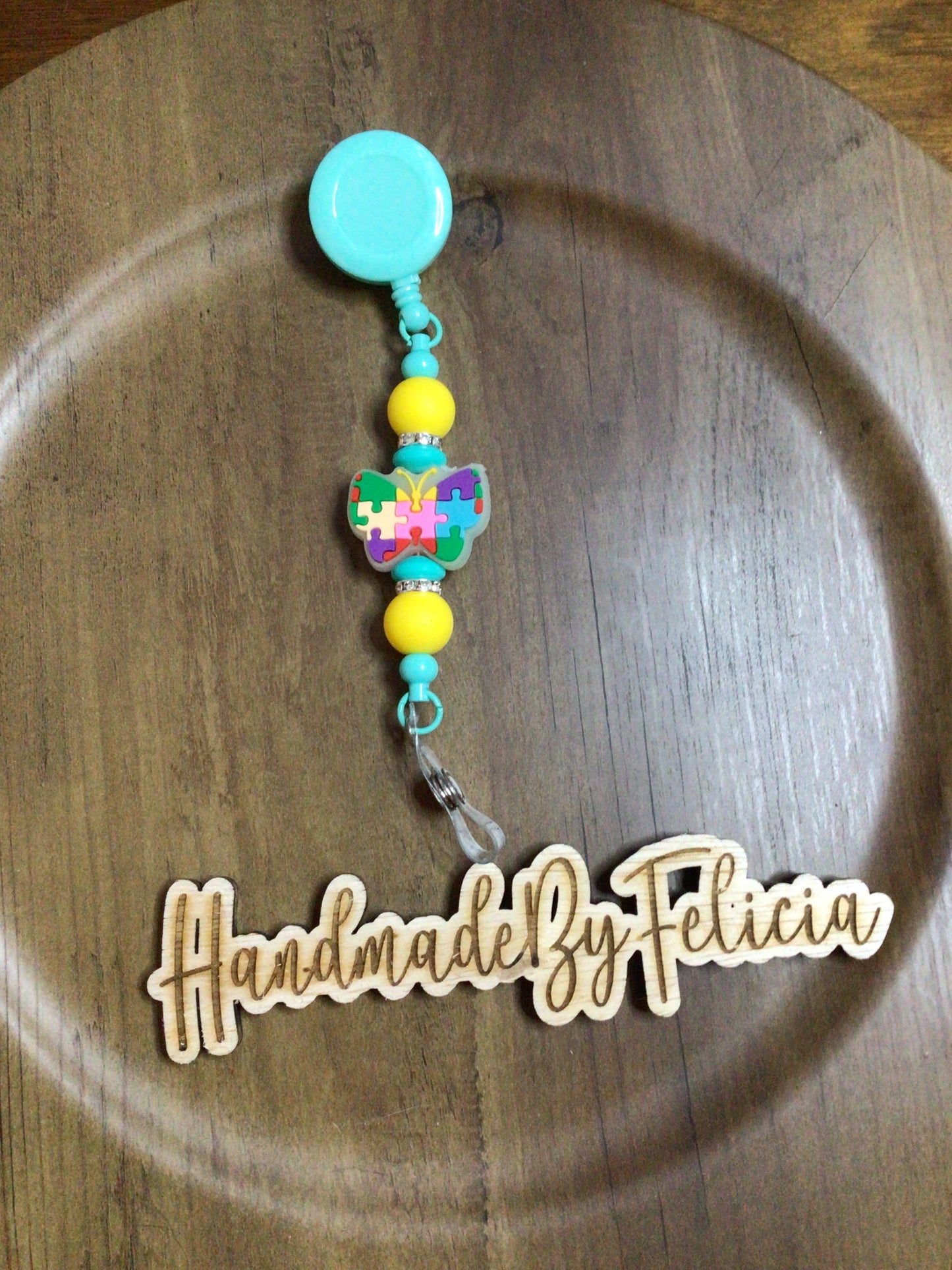 Butterfly Autism badge reel