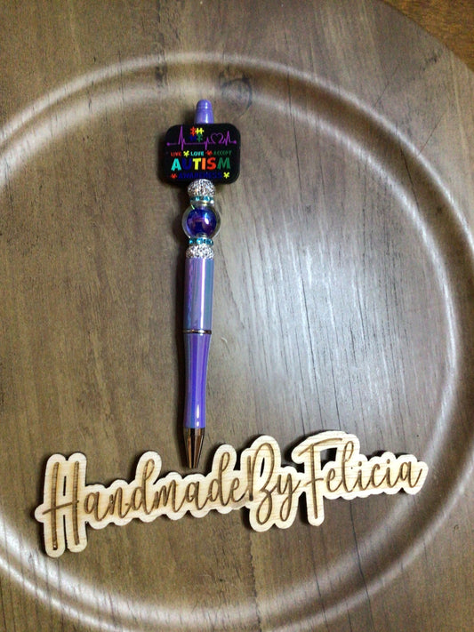 Love autism purple pen