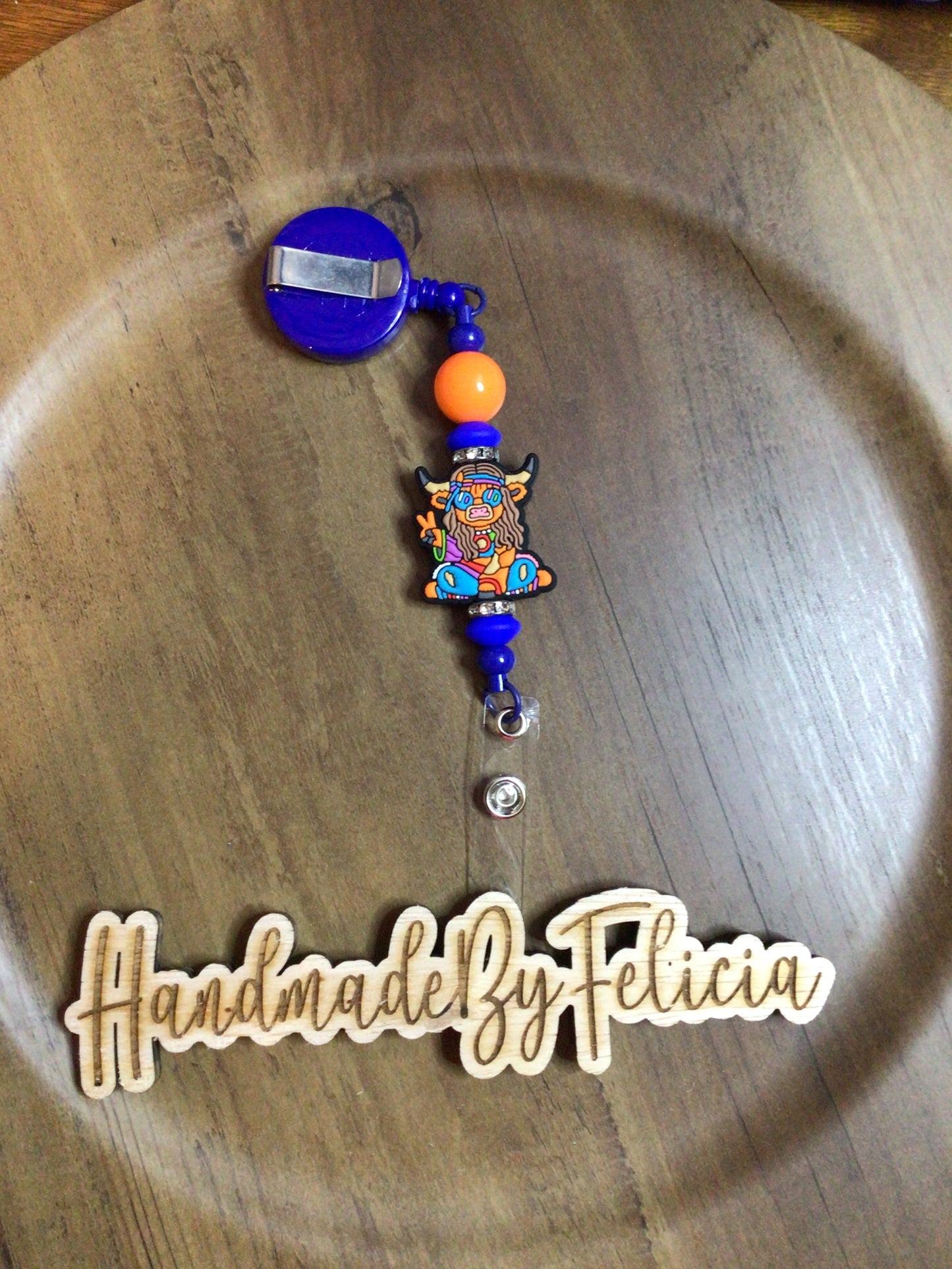 Hippie heifer badge reel