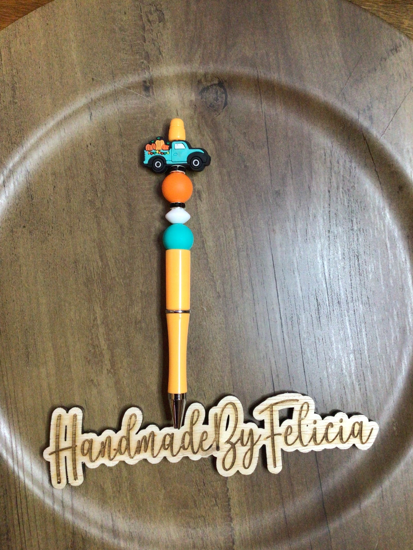 Turquoise fall truck pen