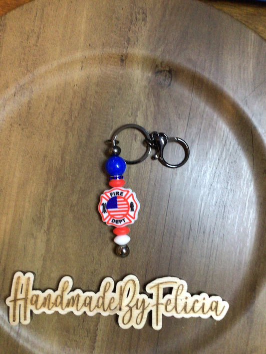 Fire department keychain