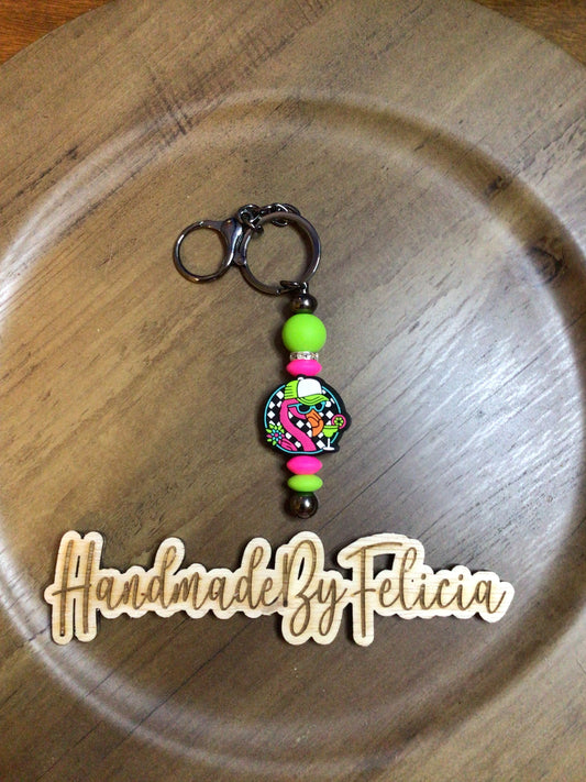 Flamingo keychain