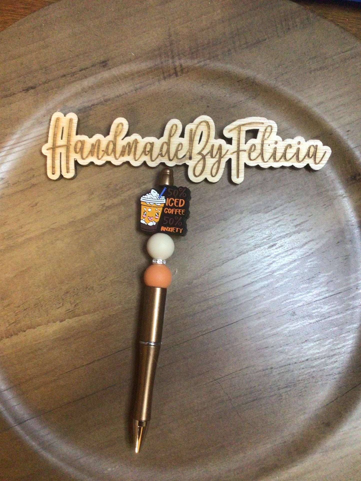 Iced coffee brown pen