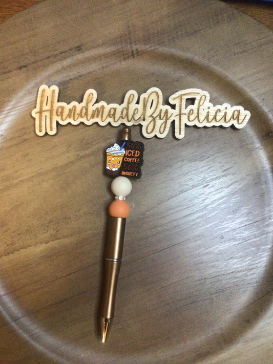 Iced coffee brown pen