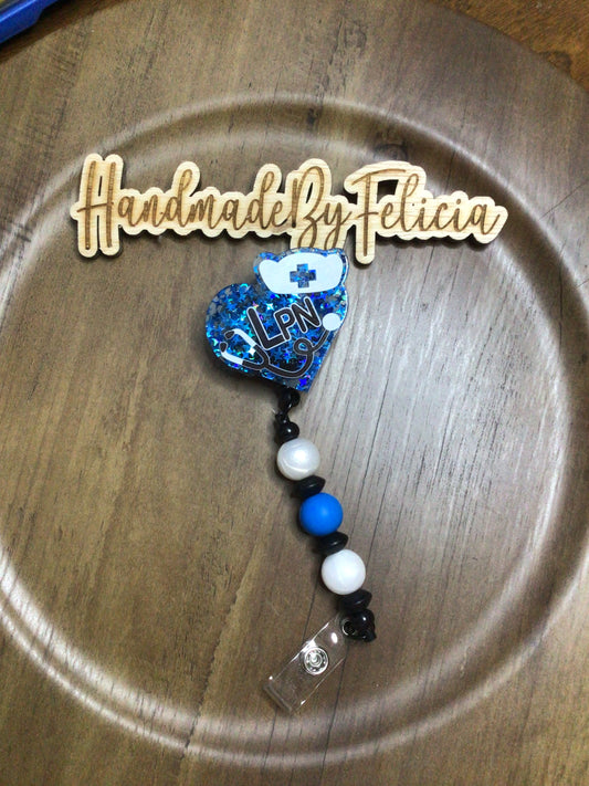 Blue LPN badge reel